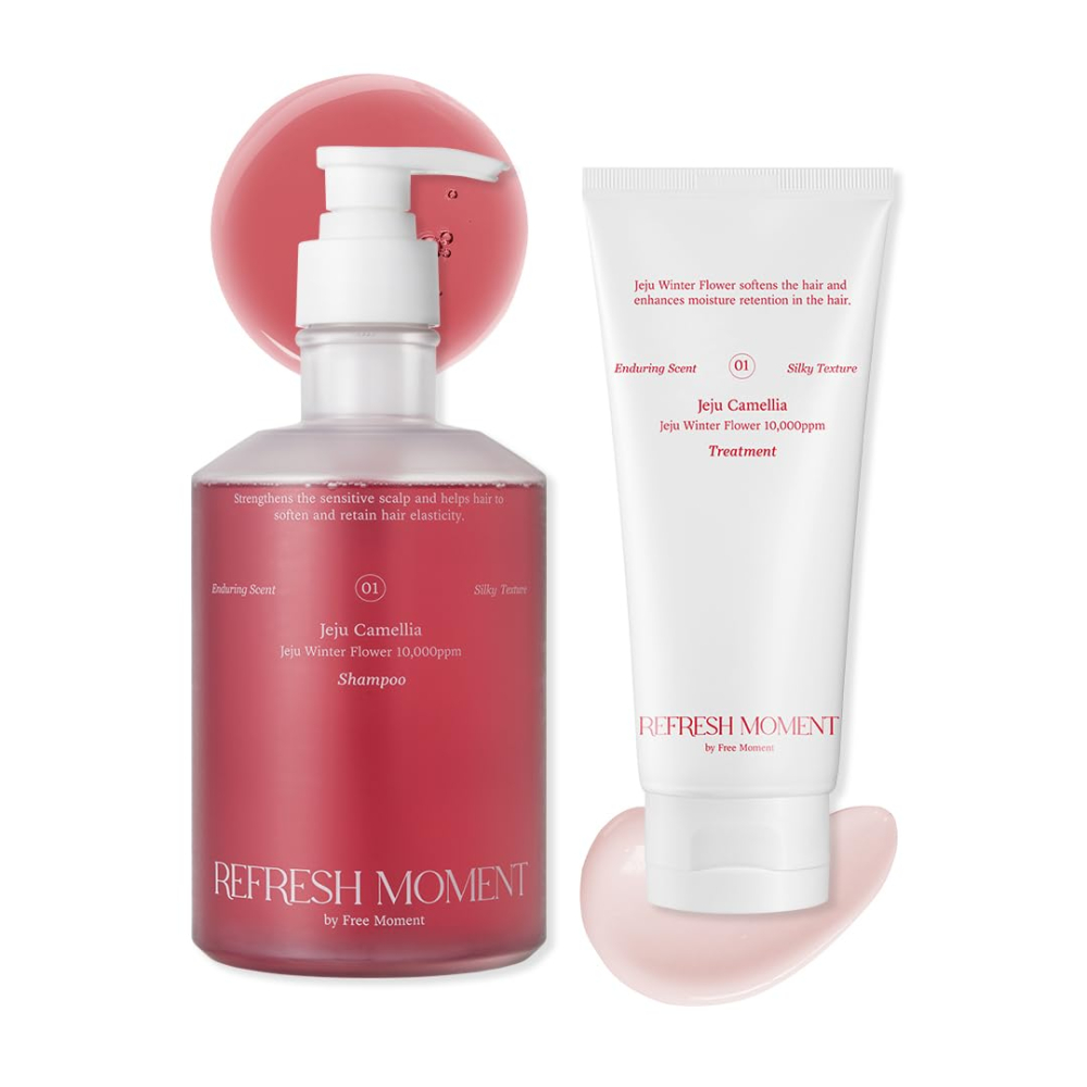 FREEMOMENT Osvěžující parfémovaný šampon + kondicionér 01 Jeju Camellia